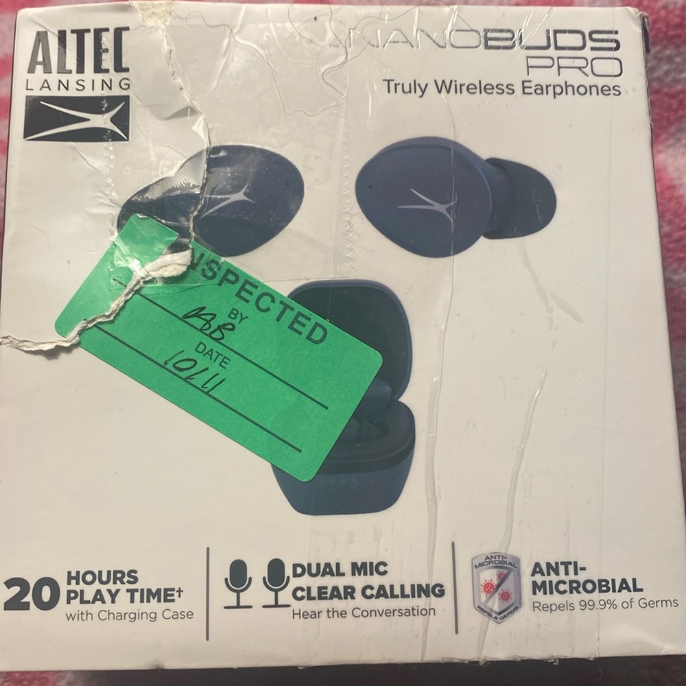 Altec Lansing nano buds pro truly wireless earphones. Box is damaged